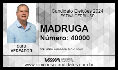 Candidato MADRUGA 2024 - ESTIVA GERBI - Eleições