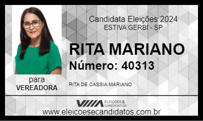 Candidato RITA MARIANO 2024 - ESTIVA GERBI - Eleições