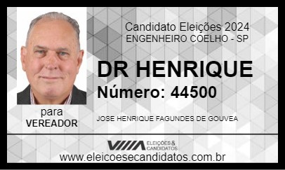 Candidato DR HENRIQUE 2024 - ENGENHEIRO COELHO - Eleições