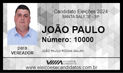 Candidato JOÃO PAULO 2024 - SANTA SALETE - Eleições