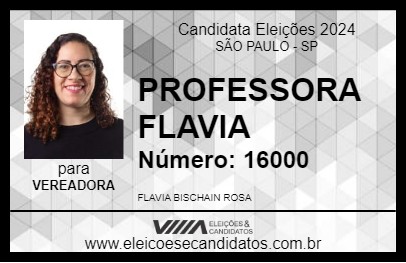 Candidato PROFESSORA FLAVIA 2024 - SÃO PAULO - Eleições