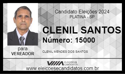 Candidato CLENIL SANTOS 2024 - PLATINA - Eleições