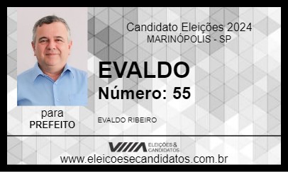 Candidato EVALDO 2024 - MARINÓPOLIS - Eleições