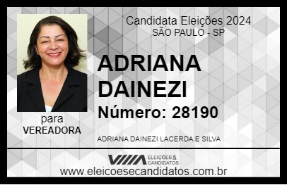 Candidato ADRIANA DAINEZI 2024 - SÃO PAULO - Eleições