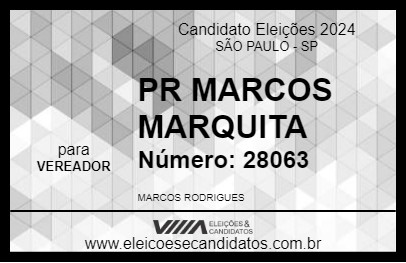 Candidato PR MARCOS MARQUITA 2024 - SÃO PAULO - Eleições