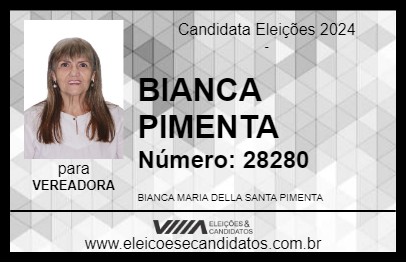 Candidato BIANCA PIMENTA 2024 - SÃO PAULO - Eleições