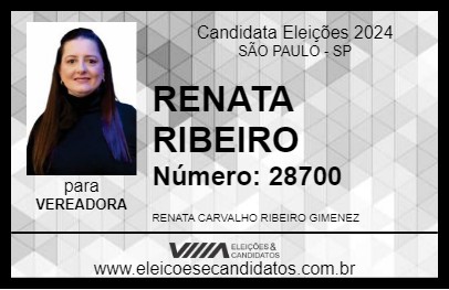 Candidato RENATA RIBEIRO 2024 - SÃO PAULO - Eleições