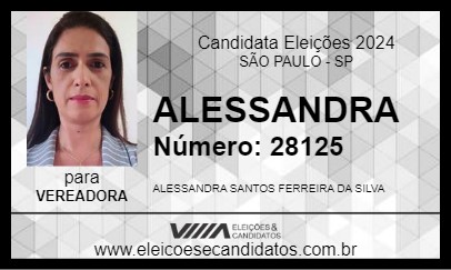 Candidato ALESSANDRA 2024 - SÃO PAULO - Eleições