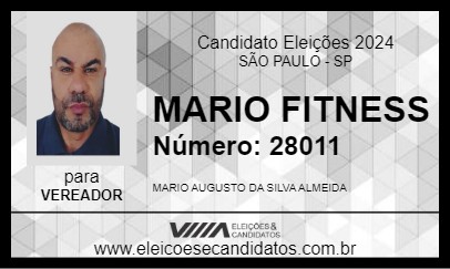 Candidato MARIO FITNESS 2024 - SÃO PAULO - Eleições