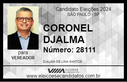 Candidato CORONEL DJALMA 2024 - SÃO PAULO - Eleições