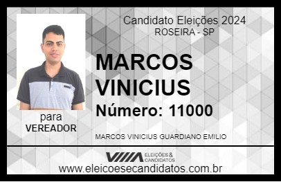 Candidato MARCOS VINICIUS 2024 - ROSEIRA - Eleições