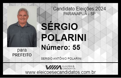 Candidato SÉRGIO POLARINI 2024 - PARANAPUÃ - Eleições