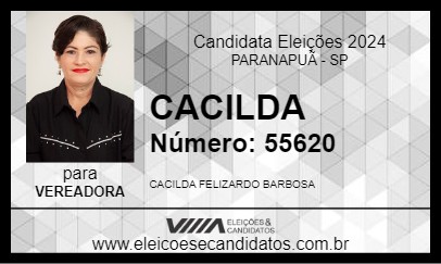 Candidato CACILDA 2024 - PARANAPUÃ - Eleições