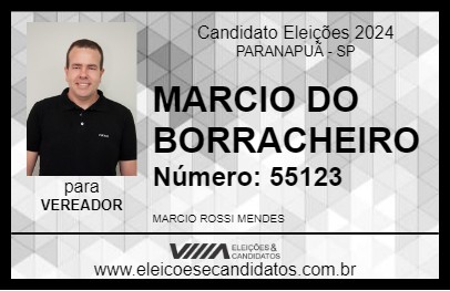 Candidato MARCIO DO BORRACHEIRO 2024 - PARANAPUÃ - Eleições