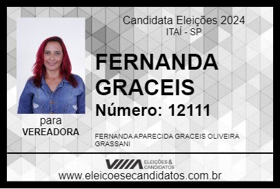 Candidato FERNANDA GRACEIS 2024 - ITAÍ - Eleições