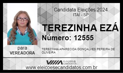 Candidato TEREZINHA EZÁ 2024 - ITAÍ - Eleições