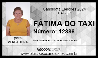 Candidato FÁTIMA DO TAXI 2024 - ITAÍ - Eleições