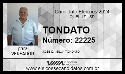 Candidato TONDATO 2024 - QUELUZ - Eleições