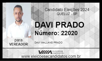 Candidato DAVI PRADO 2024 - QUELUZ - Eleições