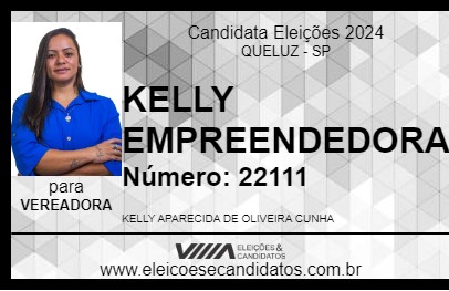 Candidato KELLY EMPREENDEDORA 2024 - QUELUZ - Eleições