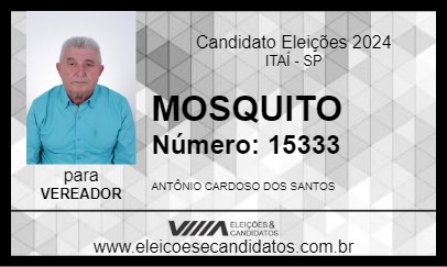 Candidato MOSQUITO 2024 - ITAÍ - Eleições