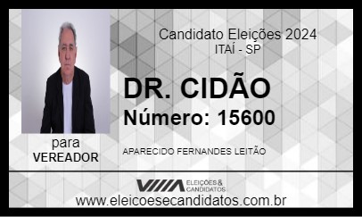 Candidato DR. CIDÃO 2024 - ITAÍ - Eleições