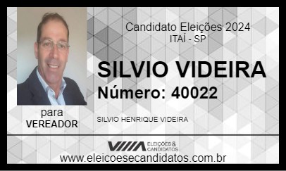 Candidato SILVIO VIDEIRA 2024 - ITAÍ - Eleições