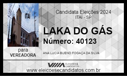 Candidato LAKA DO GÁS 2024 - ITAÍ - Eleições