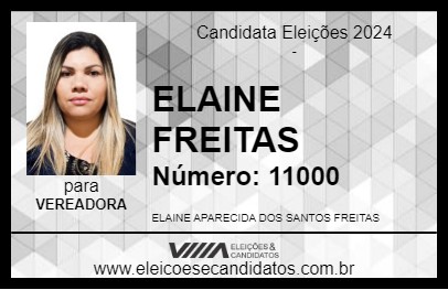 Candidato ELAINE FREITAS 2024 - TAQUARIVAÍ - Eleições