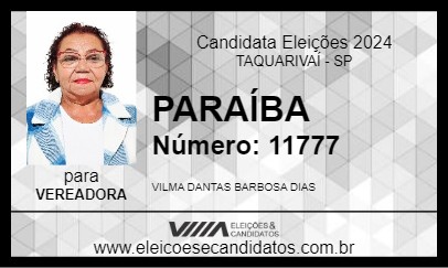 Candidato PARAÍBA 2024 - TAQUARIVAÍ - Eleições