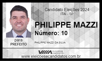 Candidato PHILIPPE MAZZI 2024 - ITAÍ - Eleições