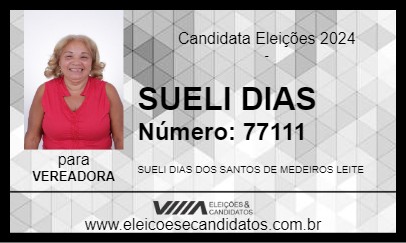 Candidato SUELI DIAS 2024 - ITAÍ - Eleições