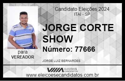 Candidato JORGE CORTE SHOW 2024 - ITAÍ - Eleições