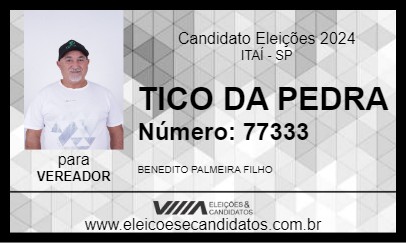 Candidato TICO DA PEDRA 2024 - ITAÍ - Eleições