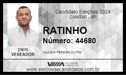 Candidato RATINHO 2024 - CANITAR - Eleições