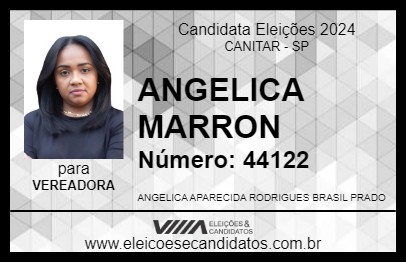 Candidato ANGELICA MARRON 2024 - CANITAR - Eleições