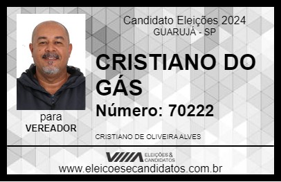 Candidato CRISTIANO DO GÁS 2024 - GUARUJÁ - Eleições