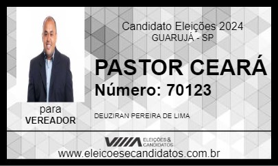 Candidato PASTOR CEARÁ 2024 - GUARUJÁ - Eleições