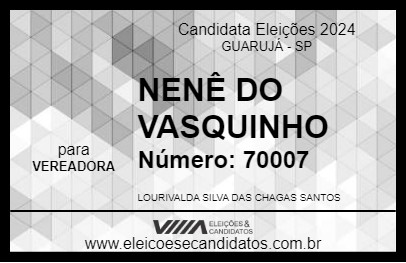 Candidato NENÊ DO VASQUINHO 2024 - GUARUJÁ - Eleições