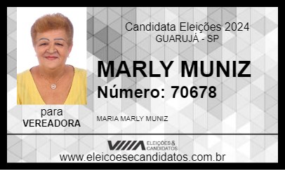 Candidato MARLY MUNIZ 2024 - GUARUJÁ - Eleições