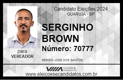 Candidato SERGINHO BROWN 2024 - GUARUJÁ - Eleições