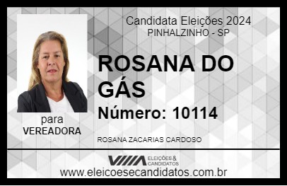 Candidato ROSANA DO GÁS 2024 - PINHALZINHO - Eleições