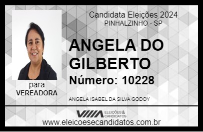 Candidato ANGELA DO GILBERTO 2024 - PINHALZINHO - Eleições