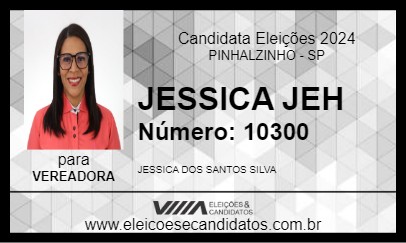 Candidato JESSICA  JEH  2024 - PINHALZINHO - Eleições