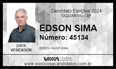 Candidato EDSON SIMA 2024 - TAQUARIVAÍ - Eleições