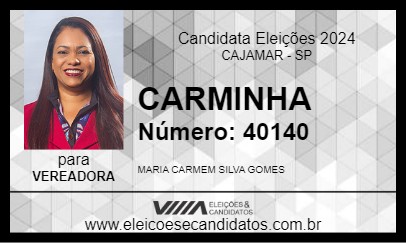 Candidato CARMINHA 2024 - CAJAMAR - Eleições