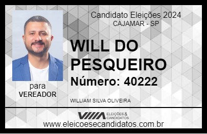 Candidato WILL DO PESQUEIRO 2024 - CAJAMAR - Eleições