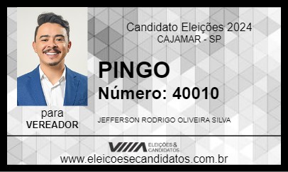 Candidato PINGO 2024 - CAJAMAR - Eleições