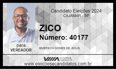 Candidato ZICO 2024 - CAJAMAR - Eleições