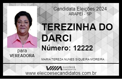 Candidato TEREZINHA DO DARCI 2024 - ARAPEÍ - Eleições